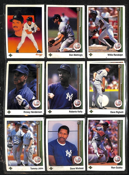  1983 Topps & Traded Set Cards & 1989 Upper Deck Baseball - Complete or Near Complete Sets - w. 1989 UD Ken Griffey Rookie